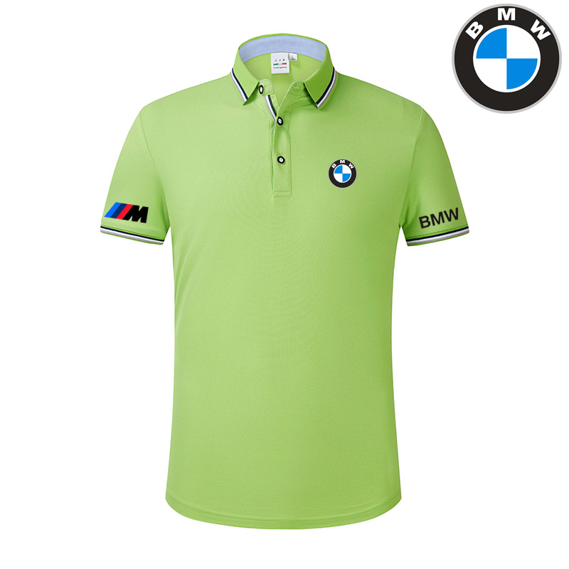 2022 Polo BMW Motorsport Homme Coton épissage Couleur Contraste Manche Courte